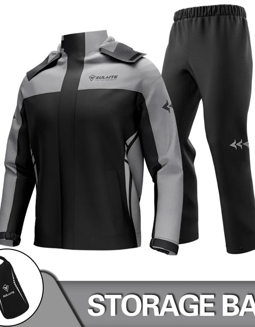 Load image into Gallery viewer, Motorcycle Raincoat Suit Rainstorm Prevention Jacket Pants Camping Hiking Fishing Raincoat Moto Raincoat Motorcyclist Rider Rain
