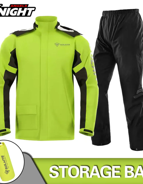 Load image into Gallery viewer, Motorcycle Raincoat Suit Rainstorm Prevention Jacket Pants Camping Hiking Fishing Raincoat Moto Raincoat Motorcyclist Rider Rain
