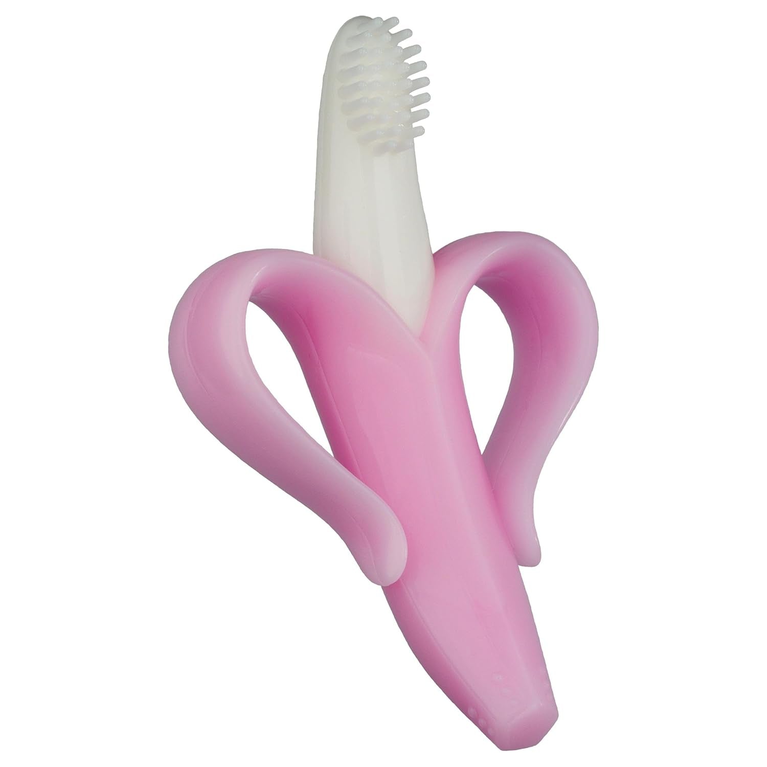 - Pink Banana Toothbrush, Training Teether Tooth Brush for Infant, Baby, and Toddler