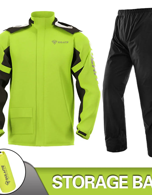 Load image into Gallery viewer, Motorcycle Raincoat Suit Rainstorm Prevention Jacket Pants Camping Hiking Fishing Raincoat Moto Raincoat Motorcyclist Rider Rain
